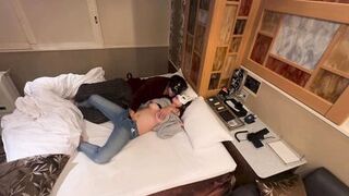 - Get excited and have sex without taking off your jeans and ejaculate a large amount on your face