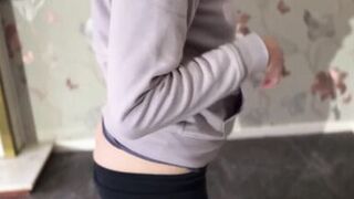 Sexy cleaner makes me horny while hoovering my carpet. She enjoyed let me fuck her wet tiny pussy