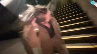 Cracky the street girl finaly gets to suck cock