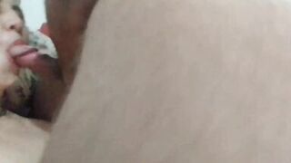 Giving the ass and moaning with lust