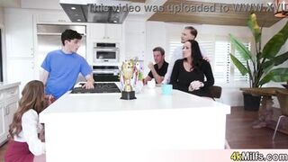 Anal loving blonde stepmom wants my cock and she doesnt care that we are in a middle of a party