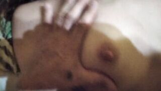 the wife moans softly and experiences the strongest orgasm.