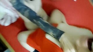 Masked gal stuffed, used, screwed in her pretty red suit - Dazzlingfacegirl - 7 image