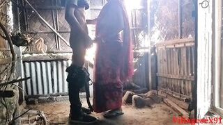 Red Saree Wife Outdoor Irrumation ( Official Movie By Villagesex91)