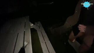 Street hotty abased and bonks a fake cock for a hunk on the street