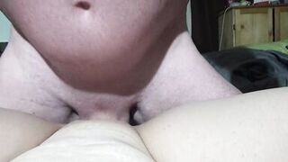 POV BIG COCK jerking by hot wife who gets fucked in pussy until she cums all over it!