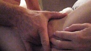 Playing with her big clit and wet pussy while she jerks off my big dick! - 13 image