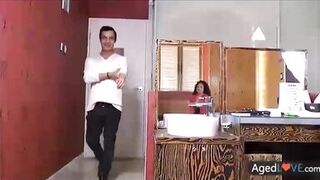 OLDNANNY Hot Teen Aurora Frost And Mature Redhead Melanie Taylor Masturbation