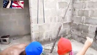 Stepmother reward helpful guy with her pussy outdoor