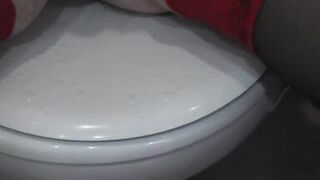 Step dad spies on step daughter in toilet and masturbates dick. Stepdad fingering cock and cumshot. Squirt wet pussy - 15 image