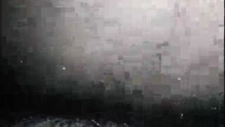 Husband wife at midnight in village