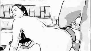 man having sex with married woman without her husband knowing in cartoon