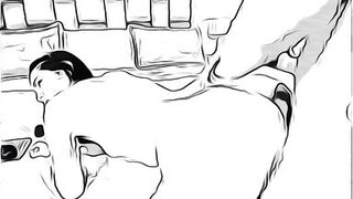 man having sex with married woman without her husband knowing in cartoon