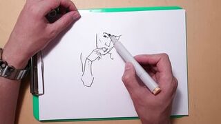 Drawing Technique , Female Figure , process erotic sketching