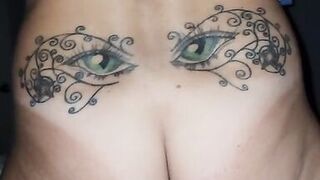 Sexy milf lets me jerk off to her ass bent over and sucks my cock