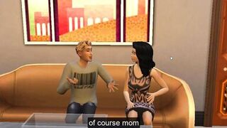 Asian stepmom is challenged by stepson to strip after losing video game match | then they fuck each other, being attracted to each other