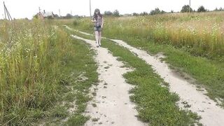 Piss. Pissing. Golden Rain. Urine. Milf pissing from car, in nature, in toilet. Fetish. Stockings. High heels. Squirt - 10 image