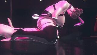 Thick Mature Bunny face sitting on a customer in her club| 3D porn Hentai