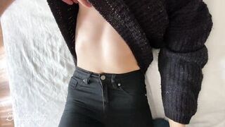 Sexy realtor girl let her client try out the bed and kitchen! - 3 image