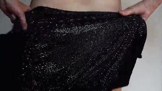 Nice chick is playing with her ass