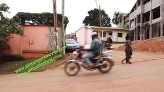 the mboa motorcycle taxi driver with his client in the undergrowth of the village. exclusivity on xvideos