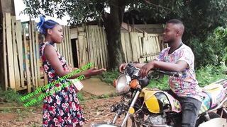 the mboa motorcycle taxi driver with his client in the undergrowth of the village. exclusivity on xvideos