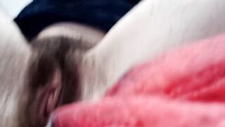 Hairy milf taking her clothes off to do sex online with her boyfriend. - 14 image