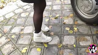 Stunning big tits milf assfucked in the car - 1 image