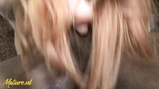 American Mature Wife Sucking a Black Cock & Makes Him Cum In Her Mouth - 15 image