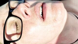 After almost getting caught fucking my MILF in the graveyard...we eventually find a place to fuck, I give her a facial and a cheeky dildo spitroast with my car.