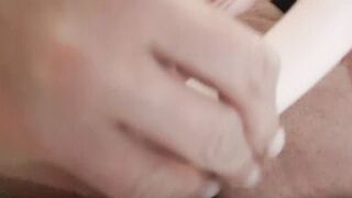 Two Dildos masturbate and Huge Orgasm and Pierced Clit rubbing and Creampie - 3 image