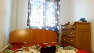 Tease in red panties. Bushy all over. Thickforest.