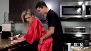fuck with blonde milf in kitchen - 1 image