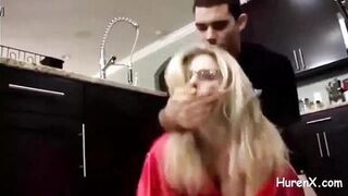 fuck with blonde milf in kitchen - 10 image