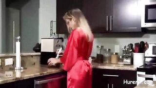 fuck with blonde milf in kitchen - 2 image