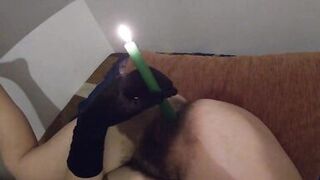 Extreme Masturbation with a Burning Candle