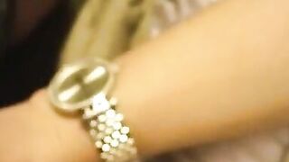 Girlfriend licking her own juices and being fingered