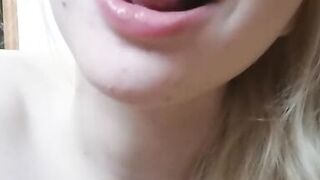 The blonde shows her holes up close - 15 image