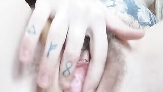 The blonde shows her holes up close - 6 image