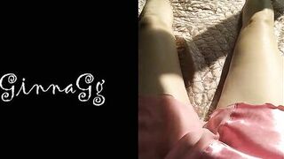 POV female masturbation, horny milf relaxes and gently masturbates her clitoris, the rays of the sun fall on her unshaven pussy and she gets an unreal morning orgasm Nimfa Mannay GinnaGg