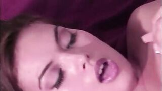 Naughty doll with natural boobs gets wild ride on this hard