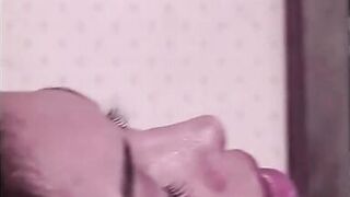 Naughty doll with natural boobs gets wild ride on this hard