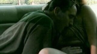 Brunette beauty sucks stud's cock then he licks her cunt