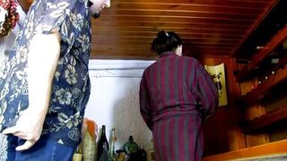 A bottle of wine and a perverted fuck