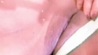 Massaging my WET sweet PUSSY and I cum on my fingers