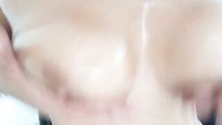 With oil massage breasts