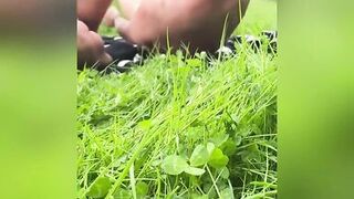 Outdoor Facesitting Squirt on his Face and Cum on Ass