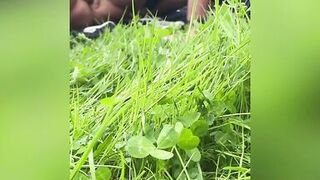 Outdoor Facesitting Squirt on his Face and Cum on Ass