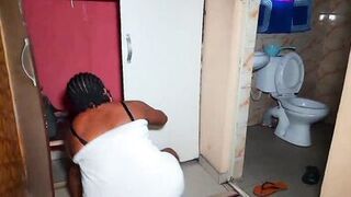Step mom got stock in the closet, and got fuck brutally by her step son - 1 image