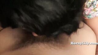 Busty Desi Indian MILF Sucks Cock